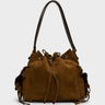 Acne Studios - Multipocket Bucket Suede Bag in Cognac Brown