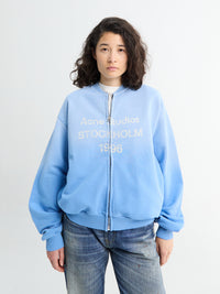 Acne Studios - Logo Zip Sweatshirt in Cornflower Blue