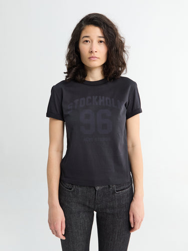 Acne Studios - Fitted Logo T-shirt in Faded Blue
