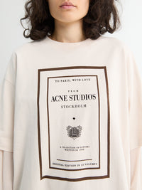 Acne Studios - Layered Graphic T-shirt in Warm Beige