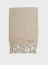 Acne Studios - Skinny Fringe Wool Scarf in Oatmeal Melange