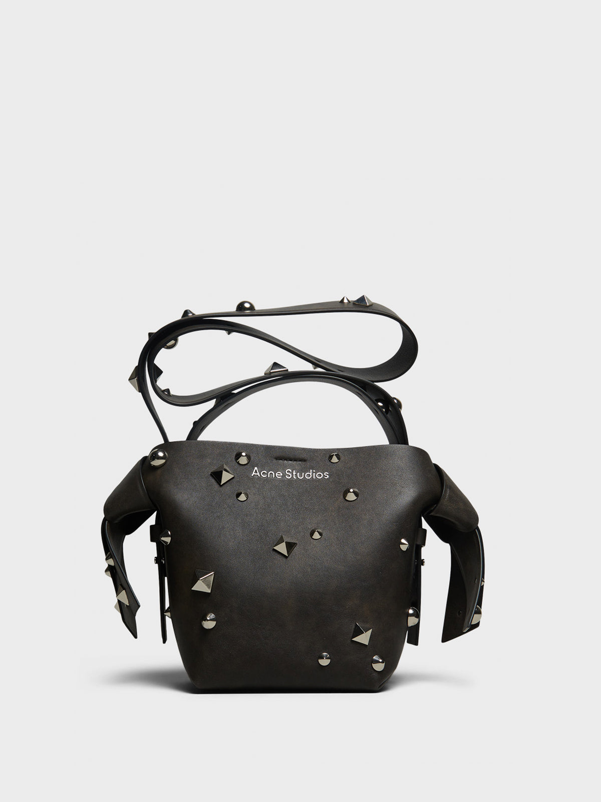 Acne Studios - Studded Musubi Bag in Dark Brown