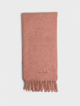 Acne Studios - Narrow Fringe Wool Scarf in Rose Melange