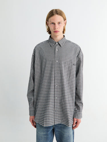 Acne Studios - Flannel Button-Up Shirt in Black and White