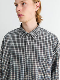 Acne Studios - Flannel Button-Up Shirt in Black and White