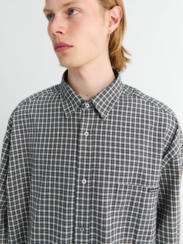 Acne Studios - Flannel Button-Up Shirt in Black and White