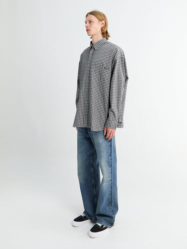 Acne Studios - Flannel Button-Up Shirt in Black and White