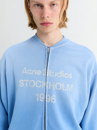 Acne Studios - Logo Zip Sweatshirt in Cornflower Blue
