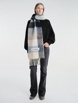 Acne Studios - Vally Checked Scarf in Blue, Beige and Black