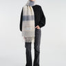 Acne Studios - Mohair checked scarf in Vanilla, Beige and Lavender