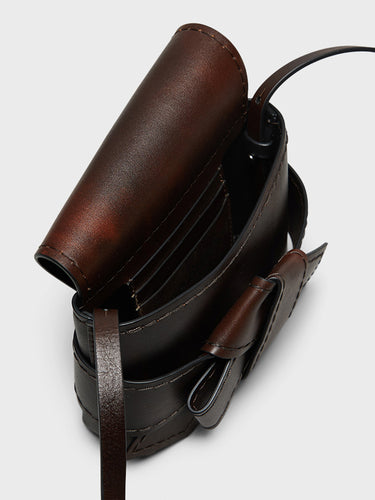 Acne Studios - Musubi Mini Crossbody Bag in Dark Brown