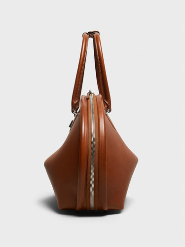 Acne Studios - Bowlina Shoulder Bag in Cognac Brown