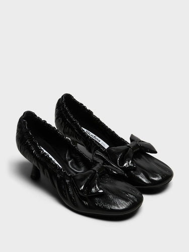 Acne Studios - Leather Heel Shoes in Black