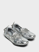 Acne Studios - Lace-Up Leather Shoes in Silver and Grey