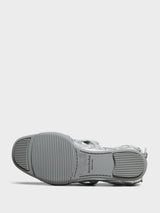 Acne Studios - Lace-Up Leather Shoes in Silver and Grey