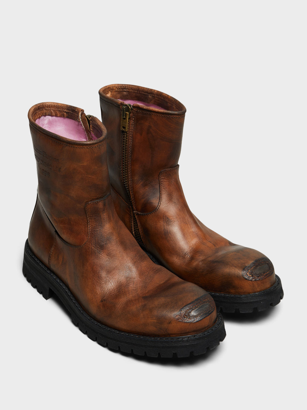 Acne Studios - Leather Boots in Brown