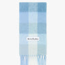 Acne Studios - Check Fringe Scarf in Light Blue, White and Powder Blue
