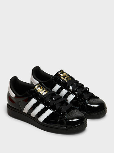 Adidas - Superstar II W Sneakers in Cloud White, Core Black and Gold Metallic