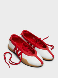 Adidas - Taekwondo Mei Ballet Shoes in Cloud White, Better Scarlet and Gum