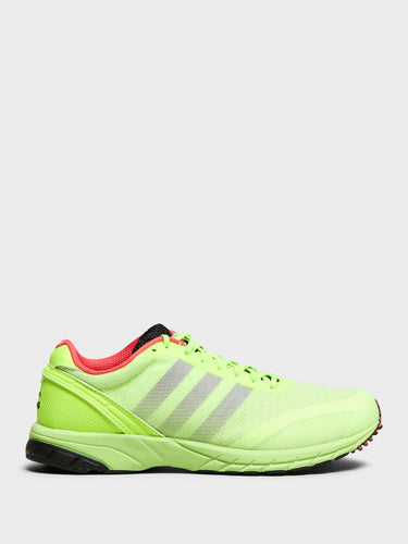 Adidas - Adizero Adios OG Sneakers in Lucid Lemon, Core Black and Bright Red