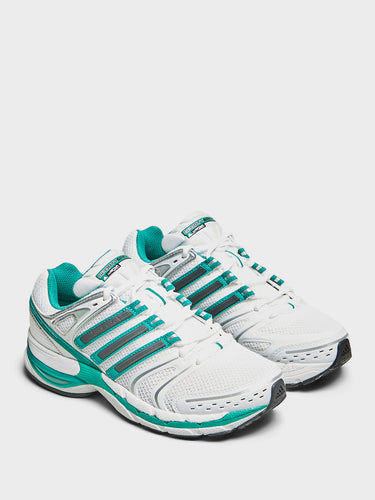Adidas - Adistar Control 5 Sporty & Rich Sneakers in White, Carbon and Pure Teal