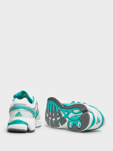 Adidas - Adistar Control 5 Sporty & Rich Sneakers in White, Carbon and Pure Teal