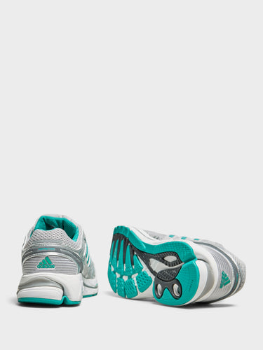 Adidas - Adistar Control 5 Sporty & Rich Sneakers in Grey Two, Pure Teal and Silver Metal