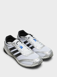 Adidas - Adizero Adios OG Sneakers in White, Hi-Res Blue and Grey Five