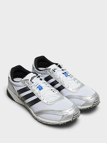 Adidas - Adizero Adios OG Sneakers in White, Hi-Res Blue and Grey Five