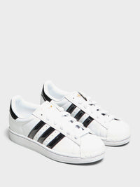 Adidas - Superstar II W Sneakers in Cloud White, Core Black and Gold Metallic