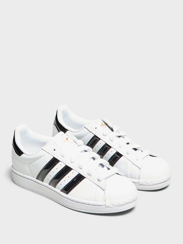 Adidas - Superstar II W Sneakers in Cloud White, Core Black and Gold Metallic