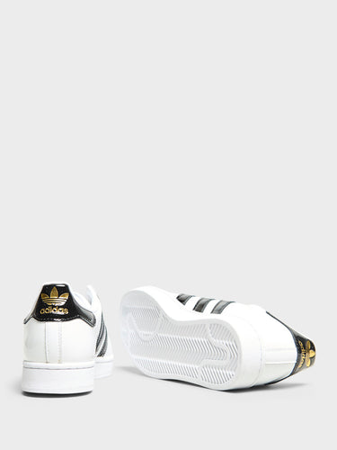 Adidas - Superstar II W Sneakers in Cloud White, Core Black and Gold Metallic