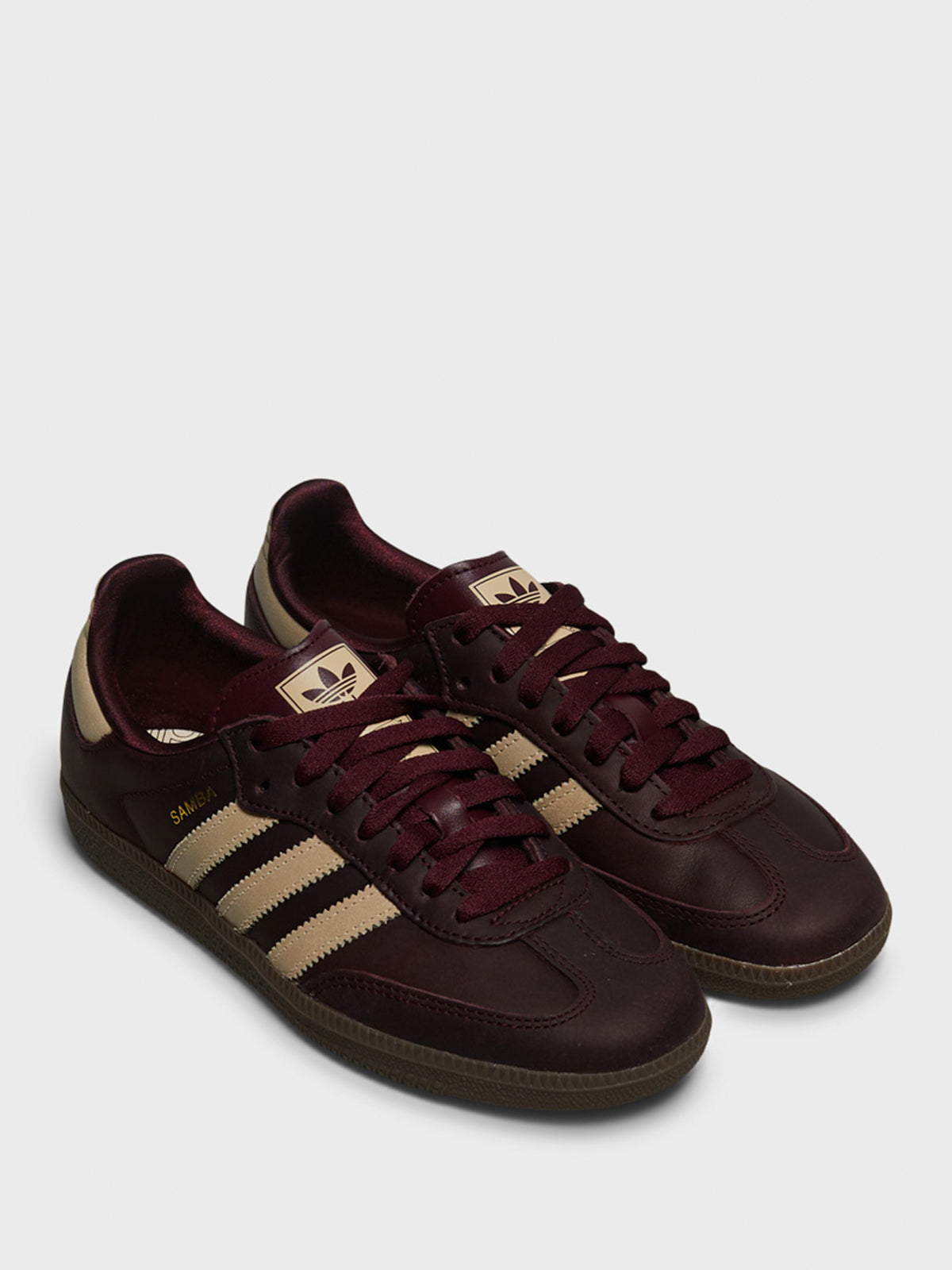 Adidas - Samba OG W Sneakers in Maroon/Crysan/Goldmt