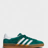 Adidas - Gazelle Indoor Sneakers in Collegiate Green, Cloud White, Gum