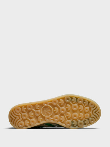 Adidas - Gazelle Indoor Sneakers in Energy Green, Off-White and Magic Beige