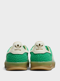 Adidas - Gazelle Indoor Sneakers in Energy Green, Off-White and Magic Beige