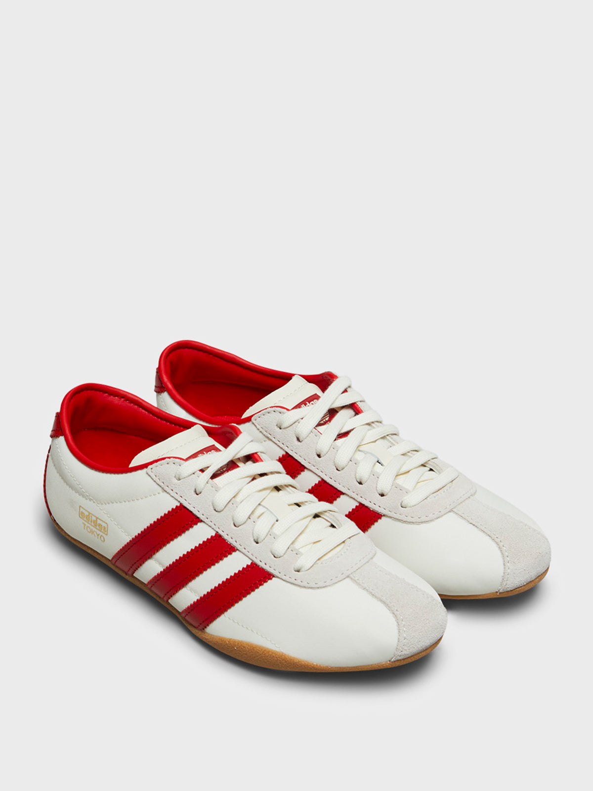 Adidas - Tokyo Sneakers in Off White, Better Scarlet and Gum