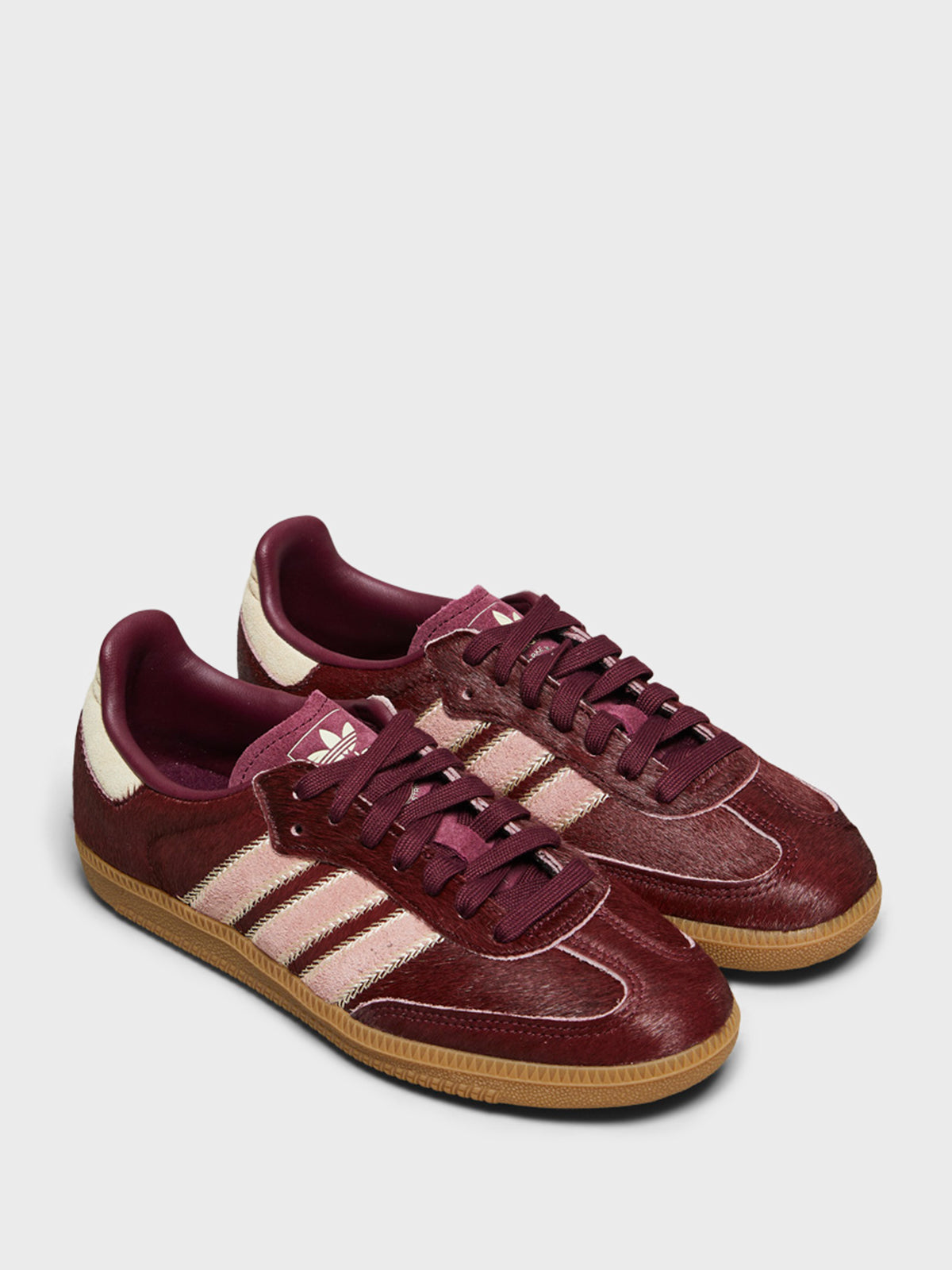 Adidas - Samba OG Sneakers in Sand Strata, Maroon and Warm Clay