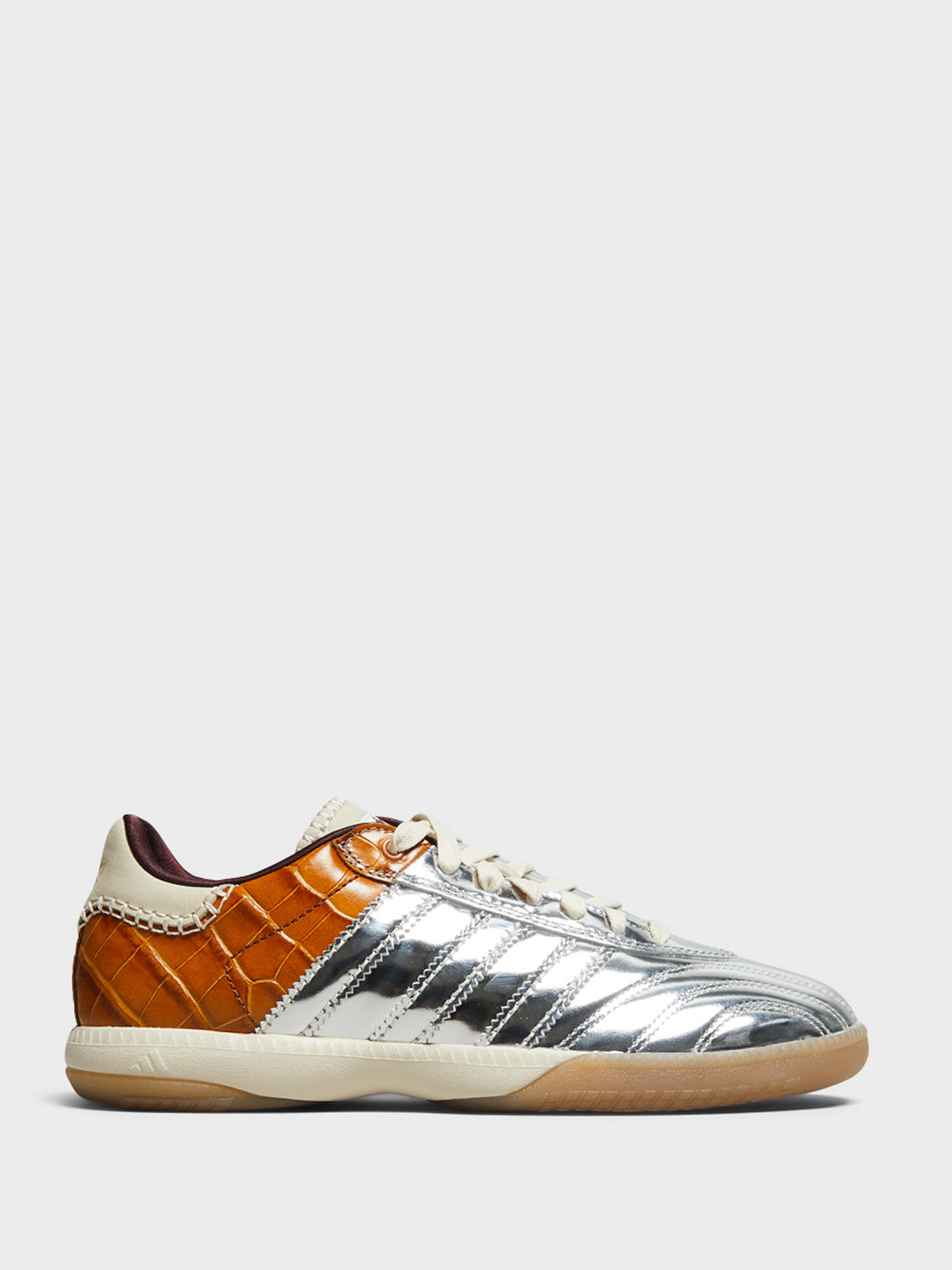 Adidas - Wales Bonner MN Samba in Silver Metallic, Silver Metallic and Easy Yellow