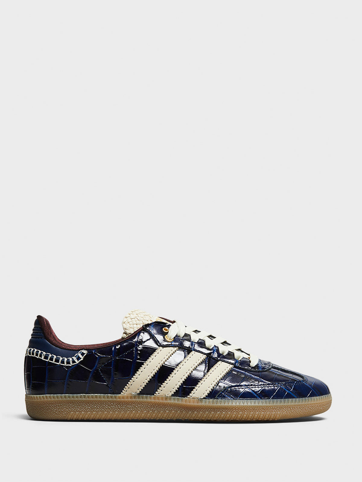 Adidas - Wales Bonner Samba Sneakers in Collegiate Navy, Wonder White and Night Red