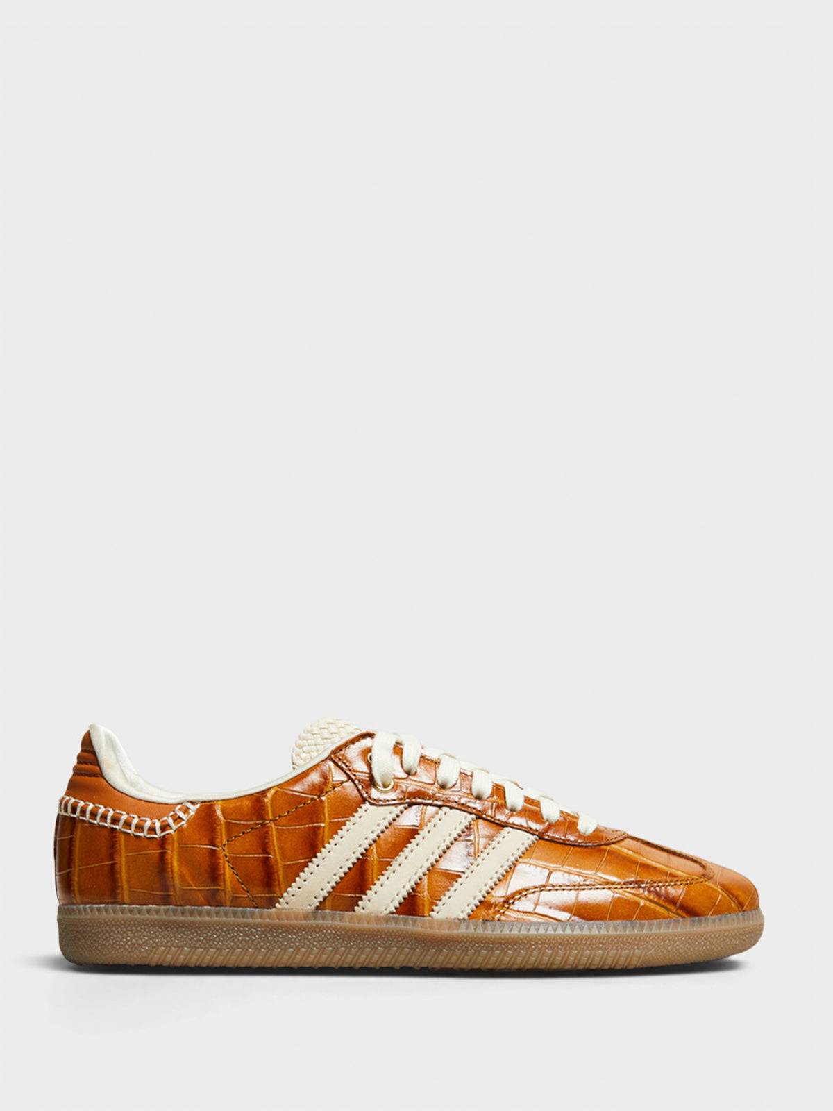 Adidas - Wales Bonner Samba Sneakers in Wonder White and Night Brown