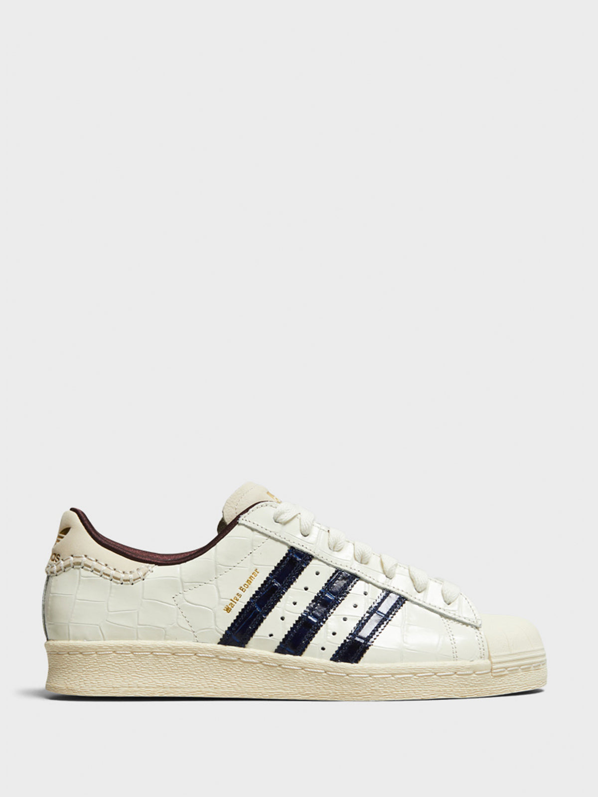 Adidas - Wales Bonner Superstar Sneakers in Wonder White, Collegiate Navy and Night Red