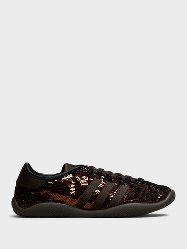 Adidas - Wales Bonner Karintha Sequin Sneakers in Supplier Colour, Dark Brown and Core Black