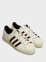 Adidas - Wales Bonner Superstar Sneakers in Wonder White, Fox Brown and Wonder White