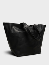 AF Agger - Leather Tote Bag in Black