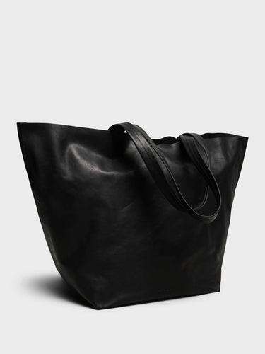 AF Agger - Leather Tote Bag in Black