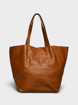 AF Agger - Leather Tote Bag in Cognac