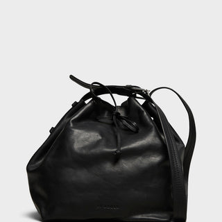 AF Agger - Leather Bucket Bag in Black