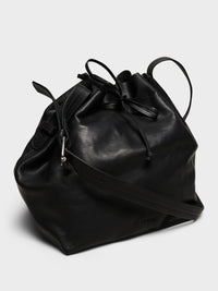 AF Agger - Leather Bucket Bag in Black