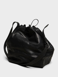 AF Agger - Leather Bucket Bag in Black